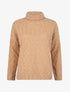 Pull col roulé oversize à plumetis - Camel - 1