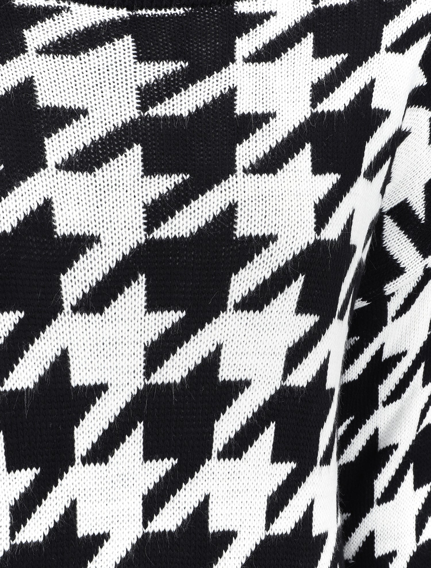 Pull à col roulé et imprimé pied de coq - Noir - 3