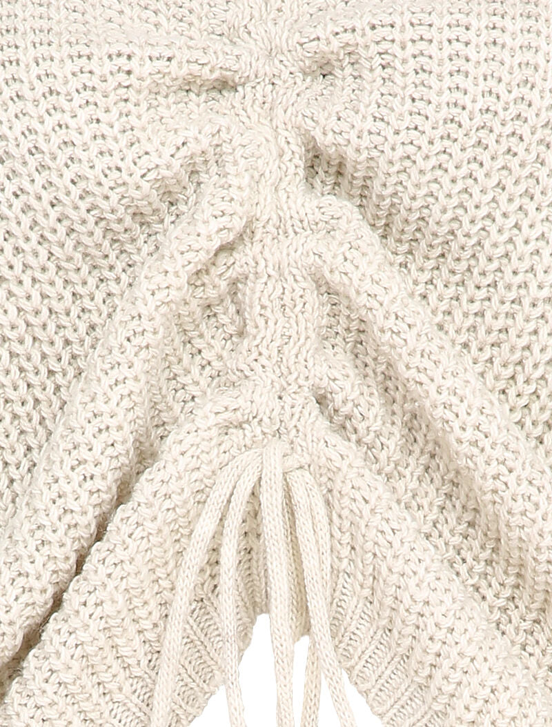 Pull en maille à longueur ajustable - Beige - 3