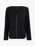 Pull fin chauve-souris à détails irisés - Noir - 1