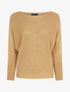 Pull à col bénitier et manches dolman - Camel - 1