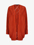 Cardigan mi-long en maille ajourée - Rouille - 4