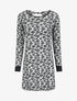 Robe dos nu à imprimé fleuri - Gris/noir - 1