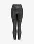 Legging ciré à coutures contrastantes - Noir - 1