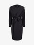 Manteau long ceinturé à capuche - Noir - 4