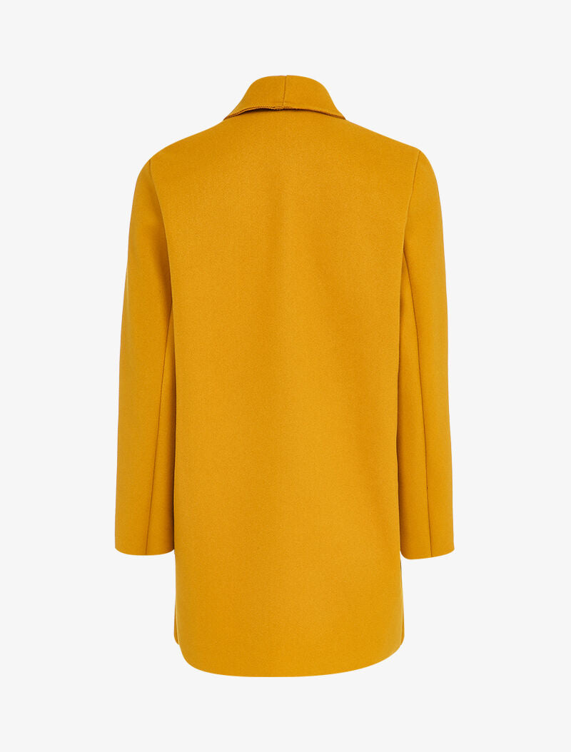 Manteau mi-long à un bouton - Moutarde - 2