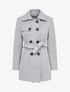 Manteau croisé et ceinturé - Gris clair - 4