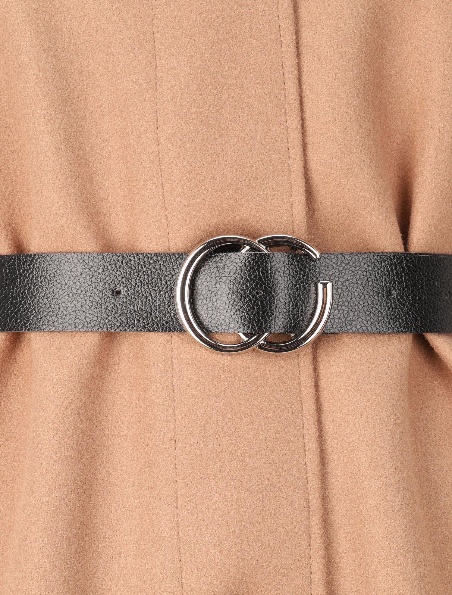 Manteau long boutonné et ceinturé - Camel - 4