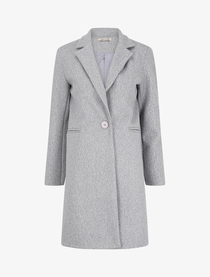 Manteau classique à un bouton - Gris chiné - 1