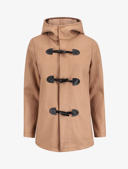 Duffle coat court avec capuche - Camel - 1