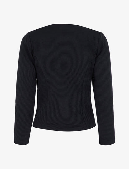Veste rayée à pans biseautés - Noir - 2