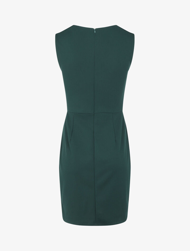 Robe droite sans manches à col carré - Vert - 2