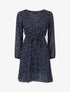 Robe patineuse volantée à motifs irisés - Marine - 4