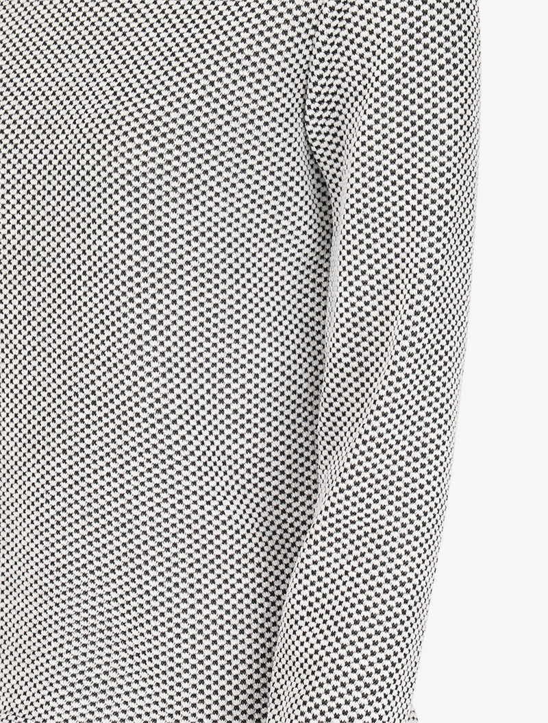 Pull texturé à col montant - Gris clair - 3