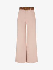 Pantalon taille haute coupe ample - Rose - 1