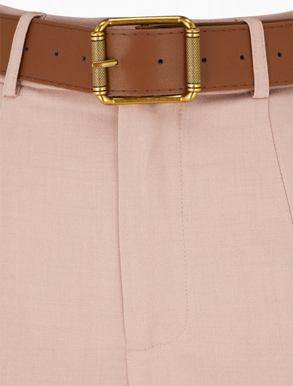 Pantalon taille haute coupe ample - Rose - 3