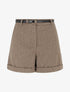 Short ample en flanelle motif chevron - Taupe - 1