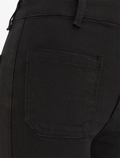 Jean uni à 4 poches coupe wide leg - Noir - 3