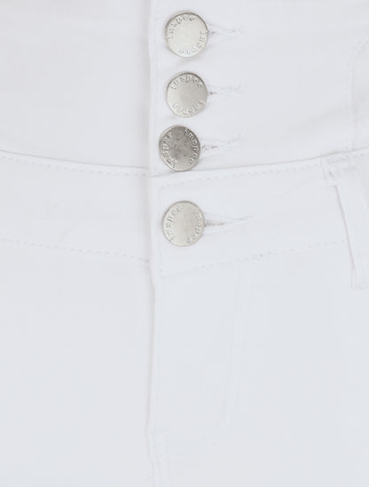 Jean taille haute coupe skinny - Blanc - 3