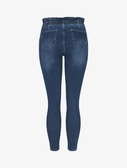 Jean élastiqué coupe skinny - Bleu - 2