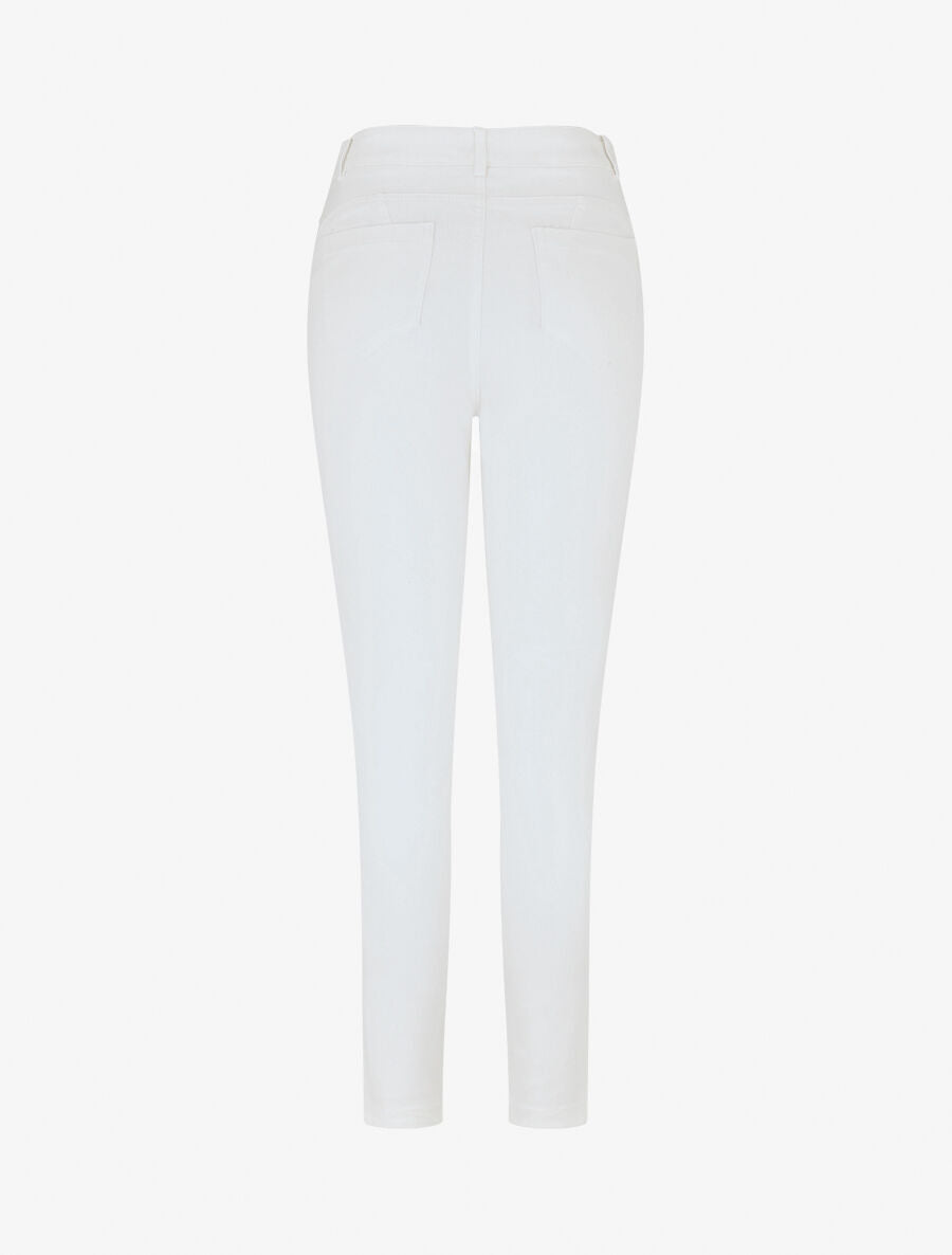Jean taille haute coupe slim - Blanc - 2
