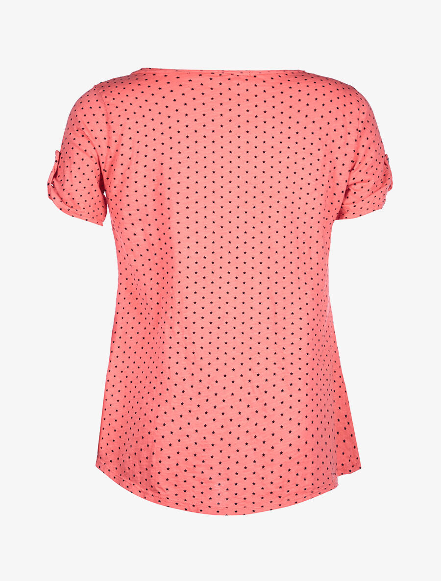 T-shirt motifs étoiles - rose - 2