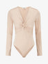 Body stretch à décolleté torsadé - Beige - 5