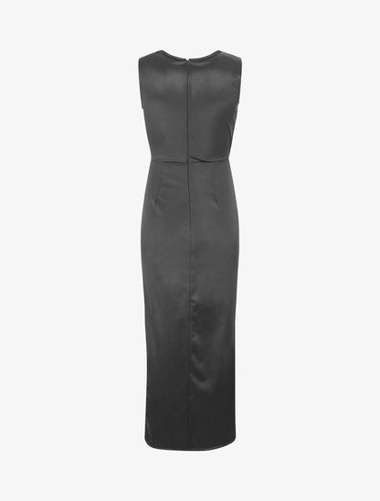Robe de soirée coupe sirène drapée - Noir - 2