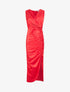 Robe de soirée coupe sirène drapée - Rouge - 1