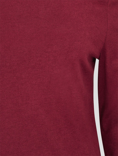Pull fin à bretelle irisée imprimé graphique - Lie de vin - 3