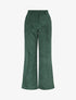 Pantalon uni en velours - Vert - 4