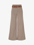 Pantalon ample en tweed - Camel - 5
