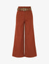 Pantalon ample en tweed - Bordeaux - 1