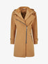 Manteau à empiècement style sweat - Camel - 1