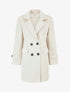 Manteau long uni à col cranté - Beige - 1