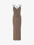 Robe longue irisée à bretelles croisées - Or - 1