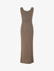 Robe longue irisée sans manches - Or - 4