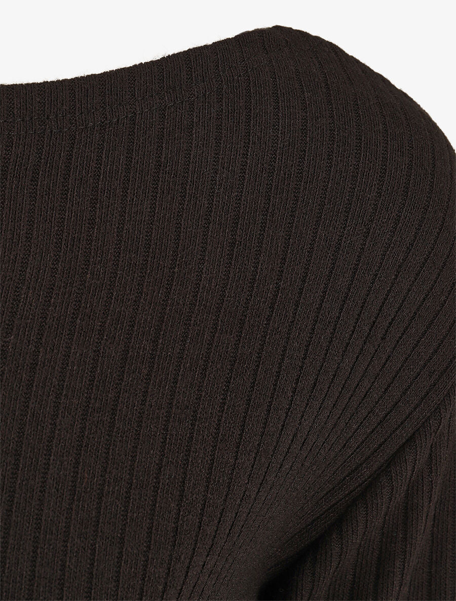Pull fin côtélé ajustable - Noir - 3