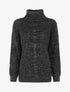 Pull uni en maille irisé - Noir - 1