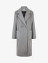 Manteau long uni style feutre - Gris chiné - 4
