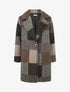 Manteau long imprimé patchwork - Marron - 4
