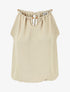 Top boule uni sans manches - Beige - 1