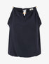 Top boule uni sans manches - Marine - 1
