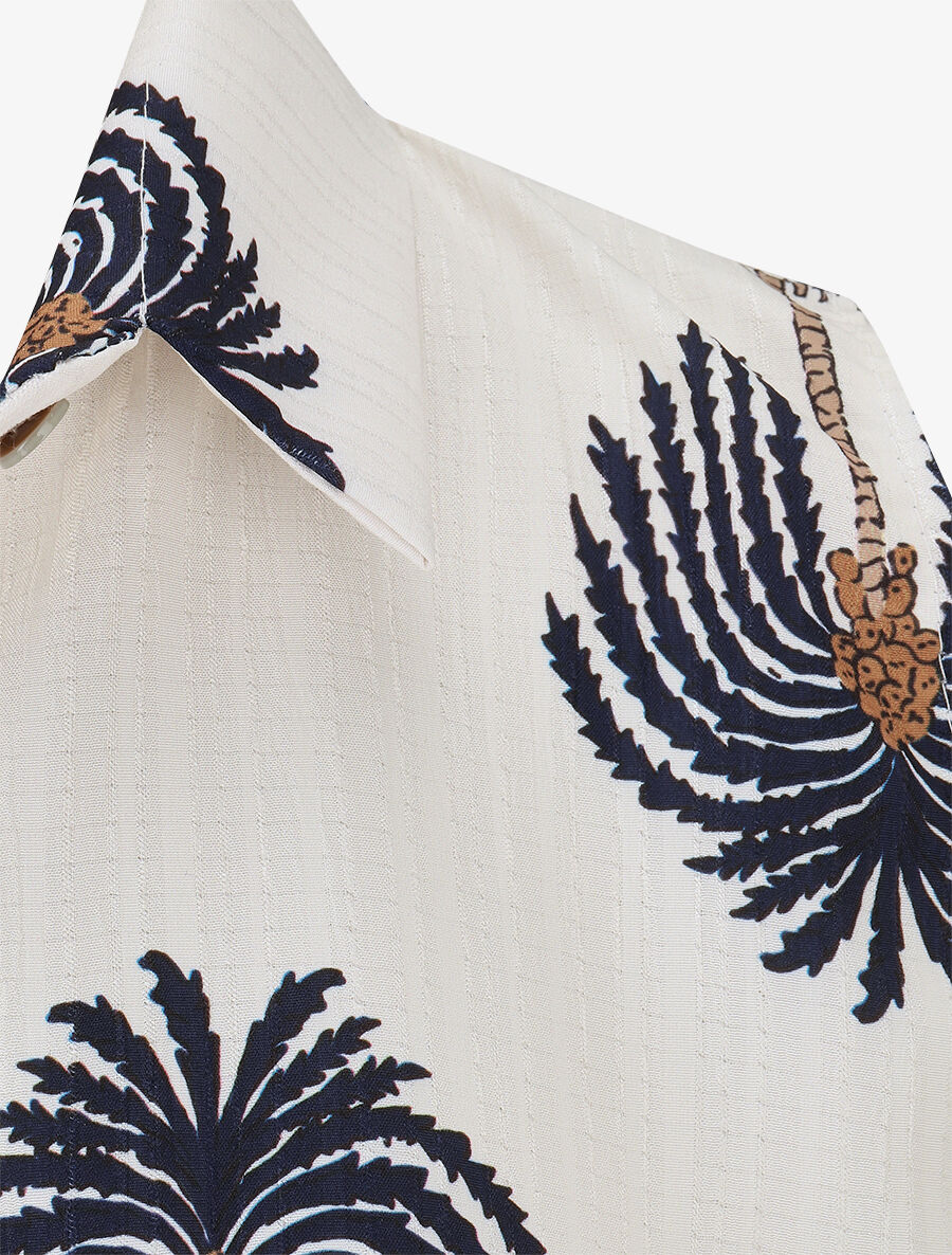 Chemise sans manches imprimé palmier - Marine - 3