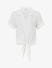 Chemise unie boutonnée - Blanc - 1