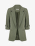 Blazer droit épaulettes et manches 3/4 - Kaki - 1