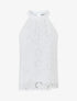Top sans manches en broderie anglaise col américain - Blanc - 4
