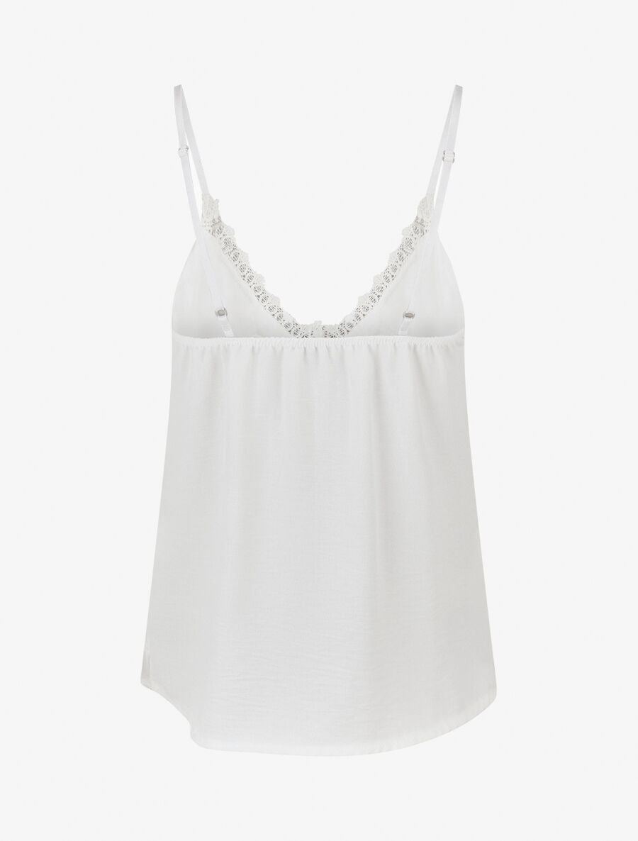 Caraco droit style broderie anglaise - Blanc - 2