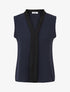 Top bicolore en voile - Marine - 1