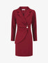 Robe fourreau style tailleur - Lie de vin - 4